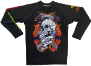 Fighters Choice Long Sleeve Rash Guard - Black - Memento Mori Edition  - Remember You Will Die