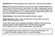 Suggested use and Warning Label information for Fighters Choice Burn Weight Loss Supplement - 60 servings per bottle Image