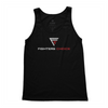 Fighters Choice Fighters Classics Black Tank Top for men and women BJJ fighters, elite athletes front view image with Fighters Choice logo.