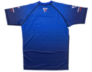 Fighters Choice Ranked Rash Guard - Blue - Short Sleeve